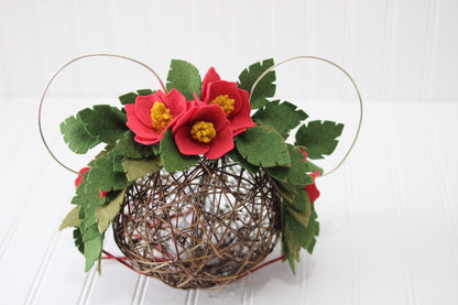 Mouse Ears inspired Mommy & Me set/felt flowers/flower/floral/island/tropical/floral headband