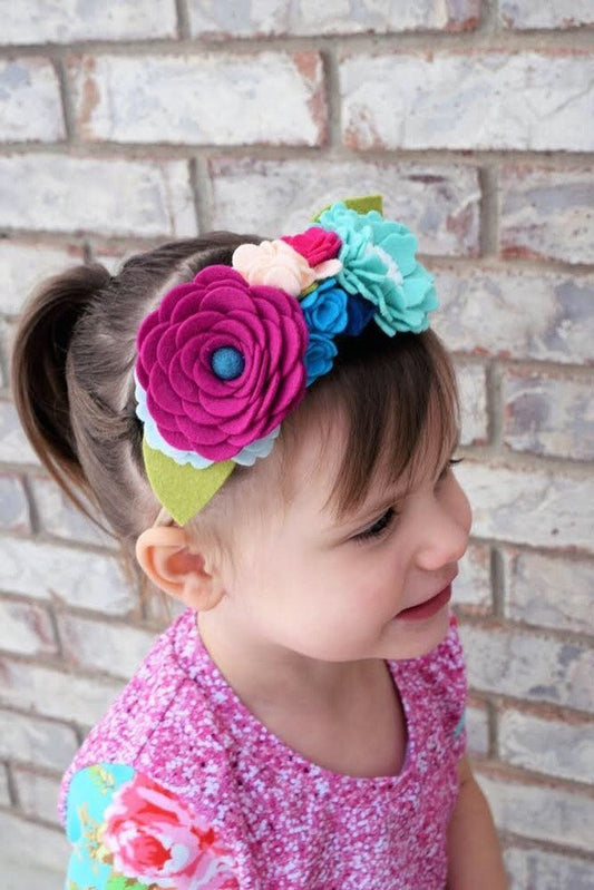 Princess Inspired Crown Ana  /felt flowers/feltcrowns/felt decor/felt accesories/felt/headbands/frozen/