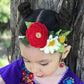 Maria Bonita inspired Crown//Felt// Feltheadband//feltcrown//flowercrown//whimsical//Mexicanparty//Flowers//Mexican//Fiestaparty//texmex