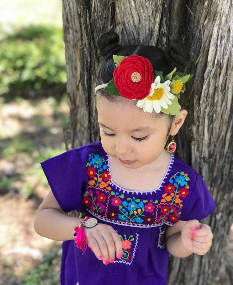 Maria Bonita inspired Crown//Felt// Feltheadband//feltcrown//flowercrown//whimsical//Mexicanparty//Flowers//Mexican//Fiestaparty//texmex