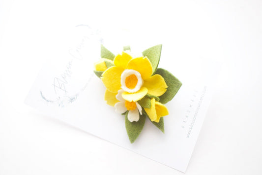 Spring Yellow Daffodil| felt flower|flower crown|