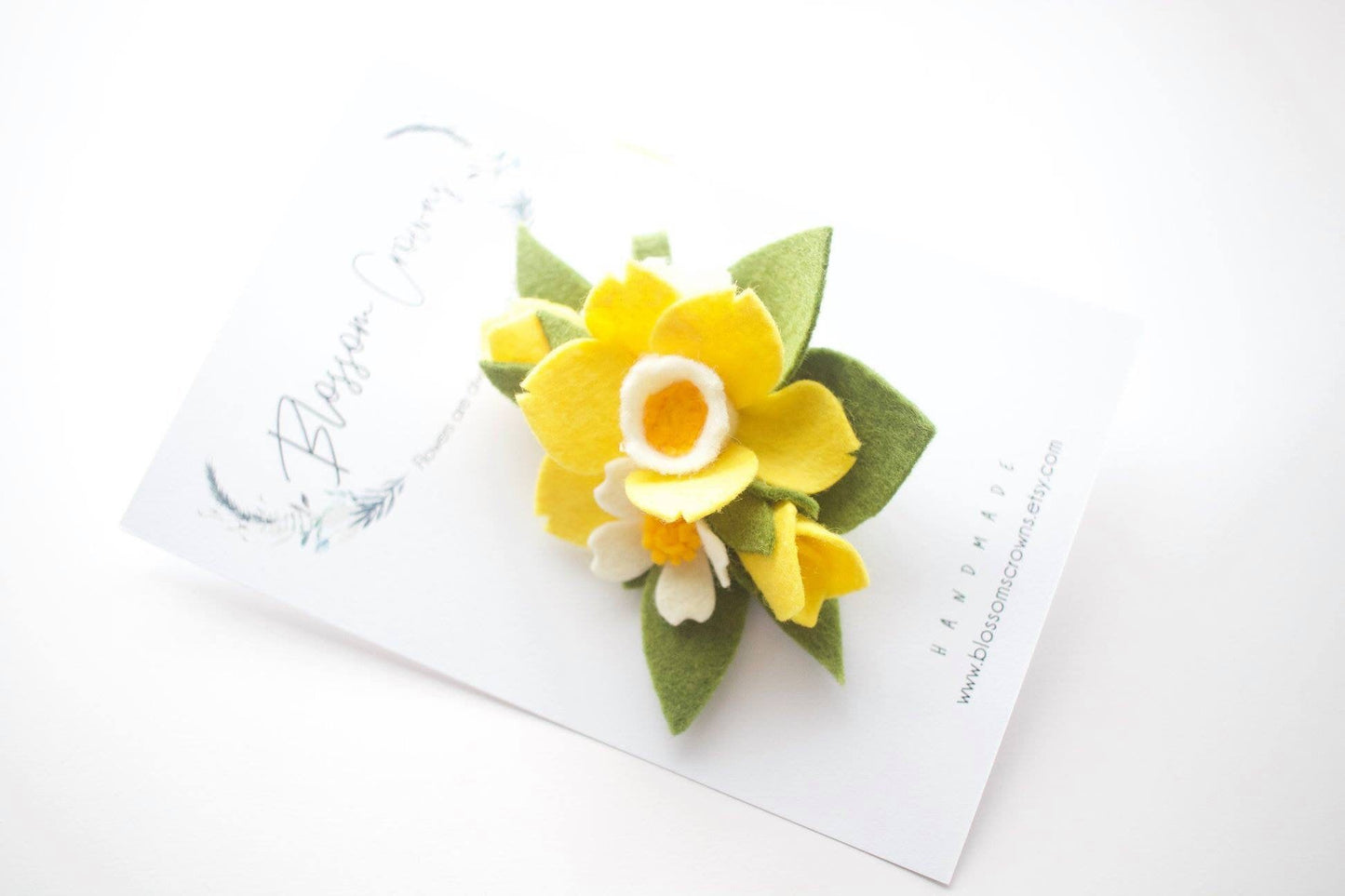 Spring Yellow Daffodil| felt flower|flower crown|