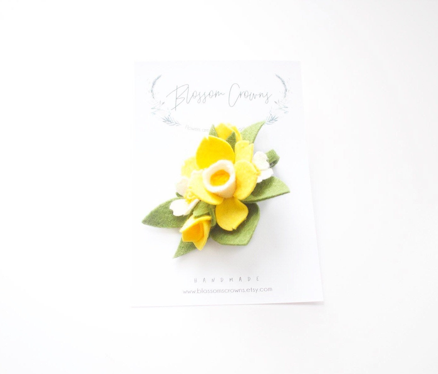 Spring Yellow Daffodil| felt flower|flower crown|