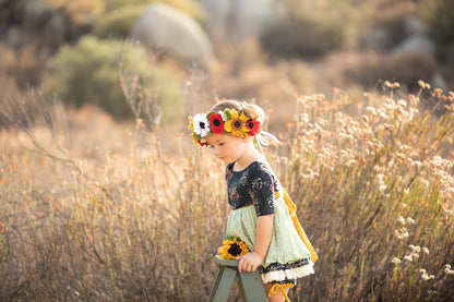 Harpalium Sunflower & Poppies Halo