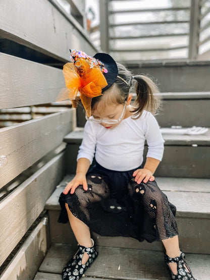 Bejewel Orange Witch Hat
