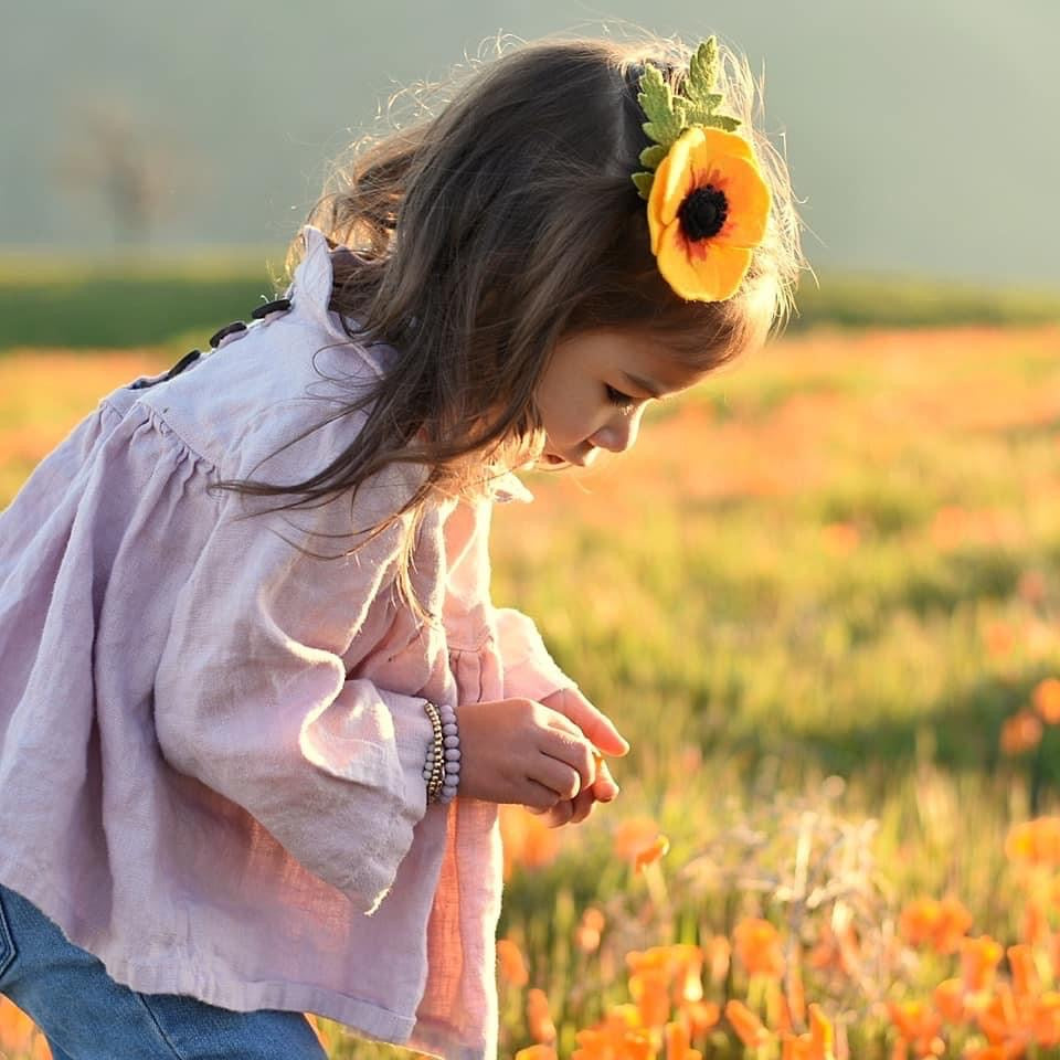 Golden California Poppy clip