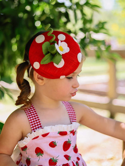 Strawberry Round  Fascinator