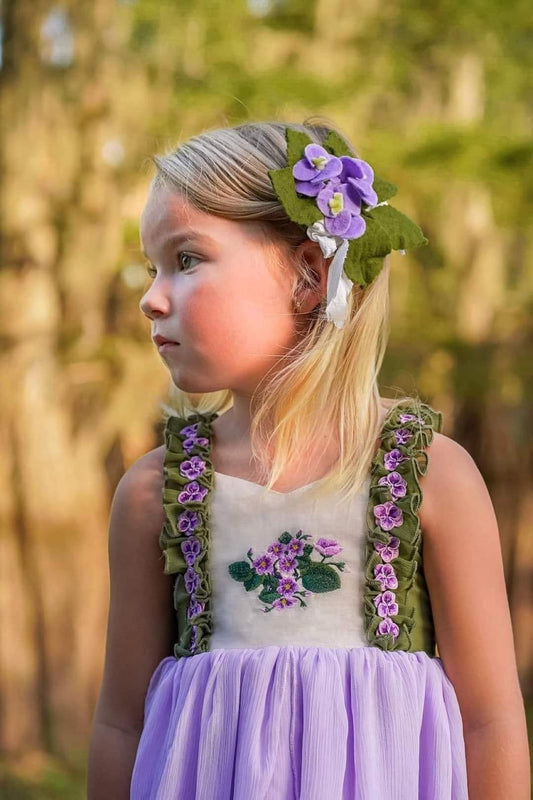 Violets Floral Headpiece