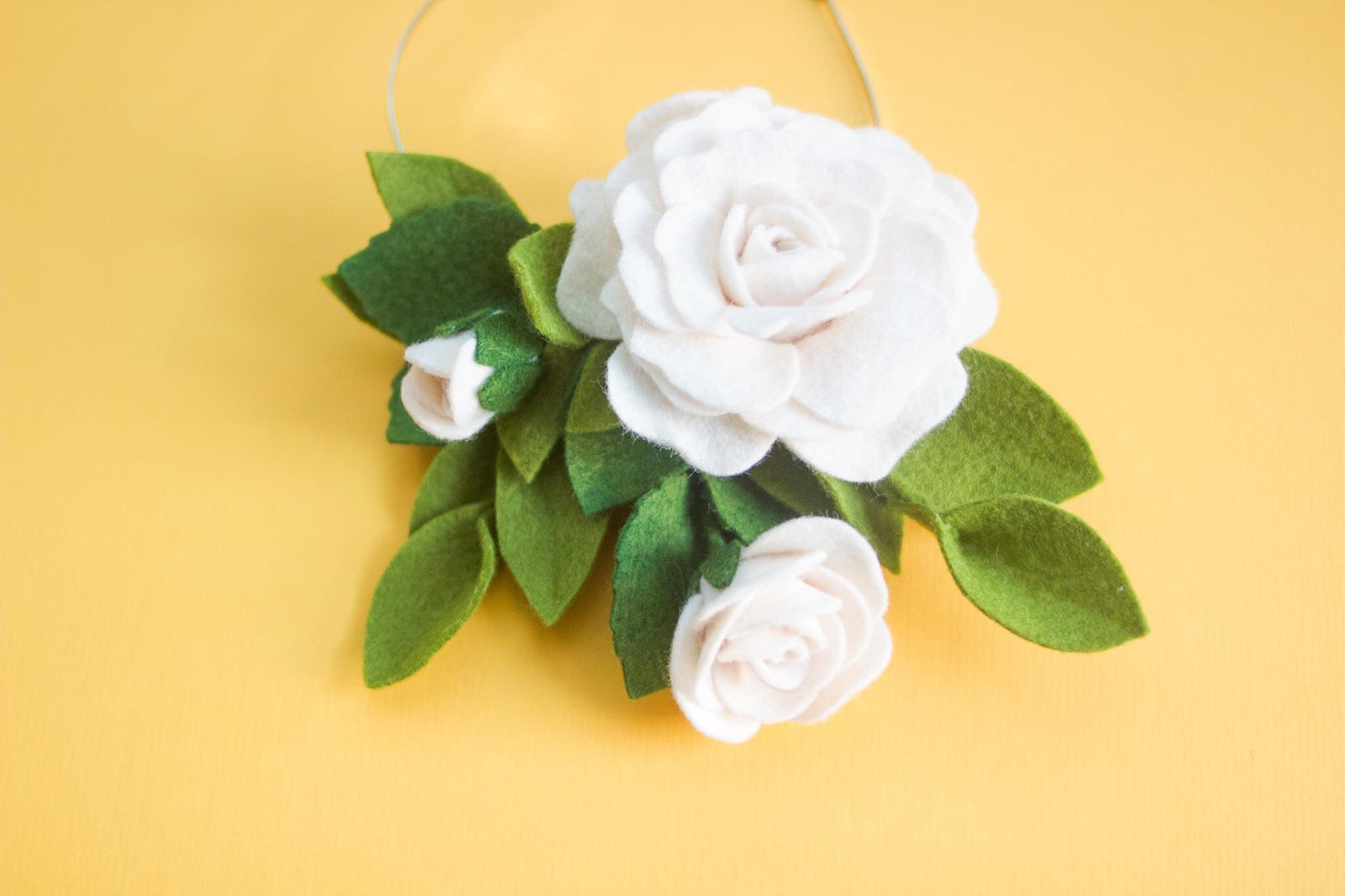 Perfume de Gardenia Fascinator | Felt Flower| Felt Florist