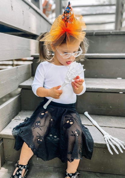 Bejewel Orange Witch Hat