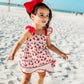 Red Oversize Designer Felt Bow