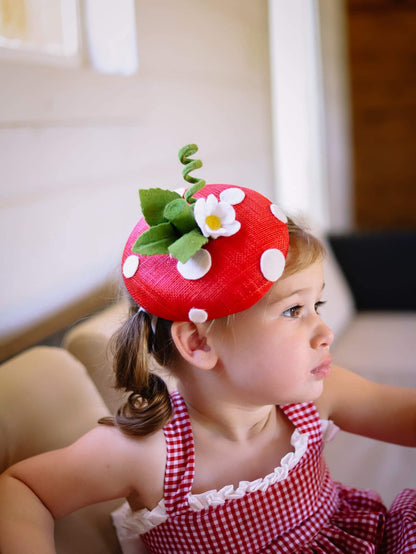 Strawberry Round  Fascinator