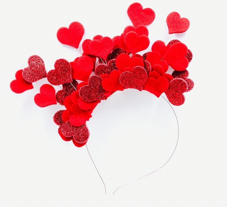 I Heart  You side Fascinator