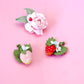 Strawberry Set With Flower Clip